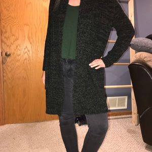 A New Day Green & Black Chenille Duster